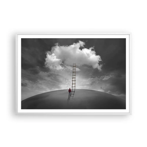 Plakat i hvid ramme - Alt er muligt - 100x70 cm