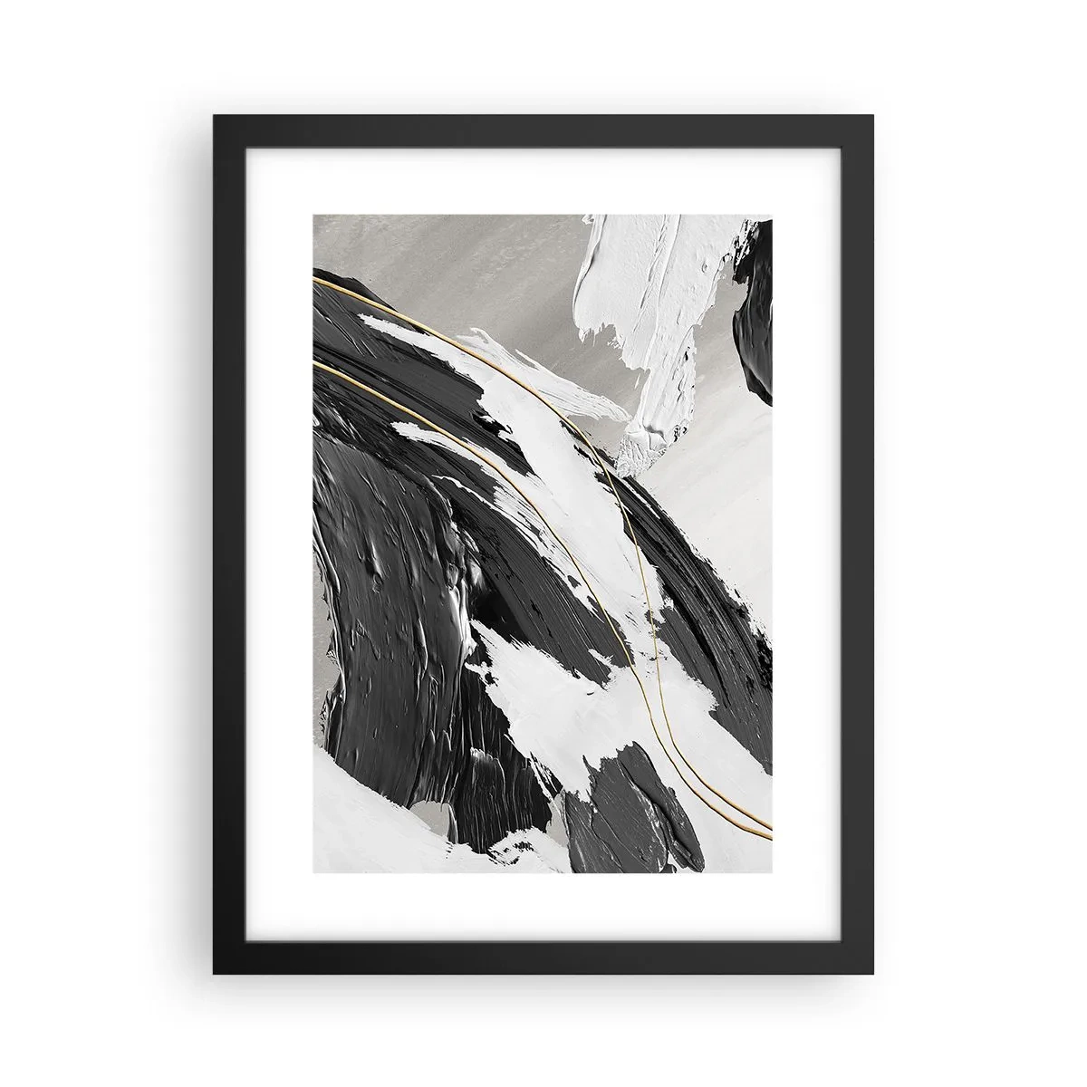 Plakat i sort ramme - Abstraktion med flair - 30x40 cm