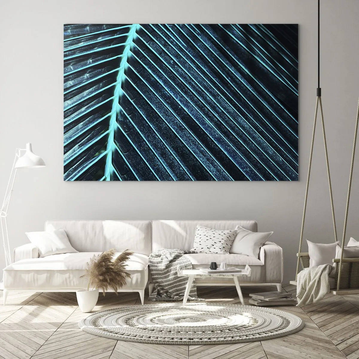 Billede på glas - Tekstur af grønt - 100x70 cm