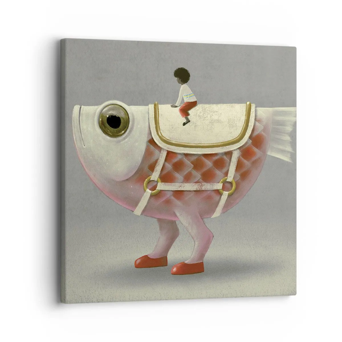 Lærredstryk - Billede på lærred - Rybonski rytter - 30x30 cm