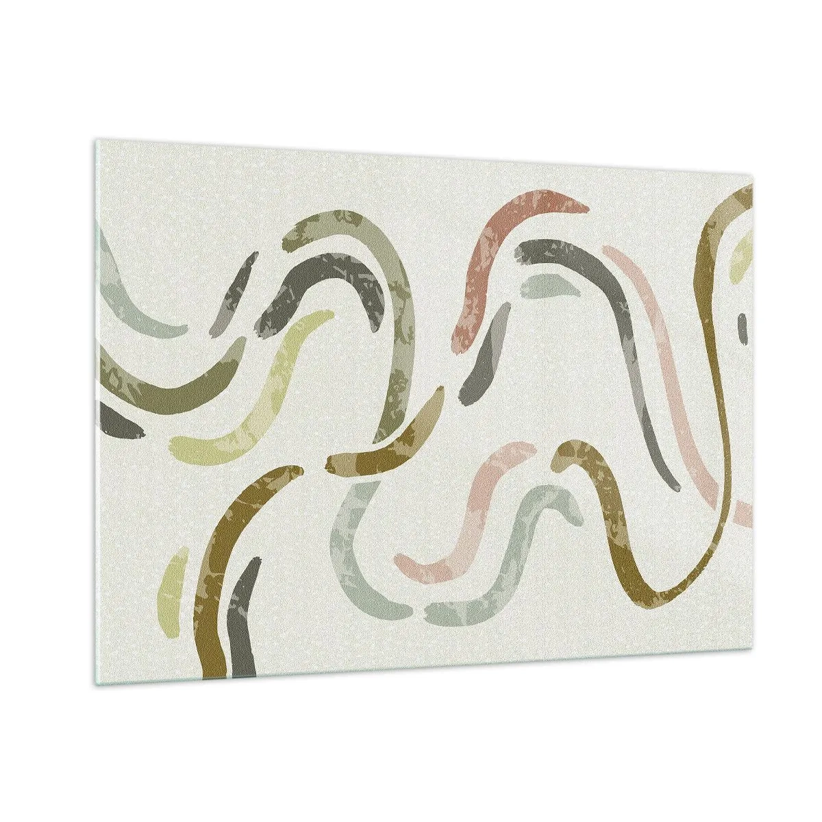 Billede på glas - Abstraktionens glade dans - 100x70 cm