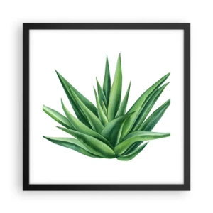 Plakat i sort ramme - Grøn - styrke - liv - 40x40 cm
