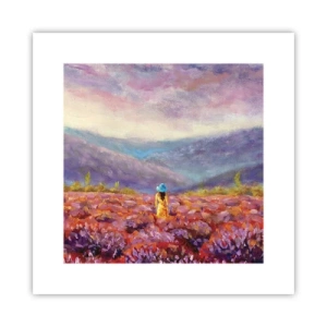 Plakat - I en verden af lavendel - 30x30 cm