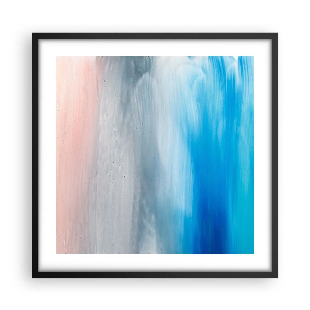 Plakat i sort ramme - Elementer: luft - 50x50 cm