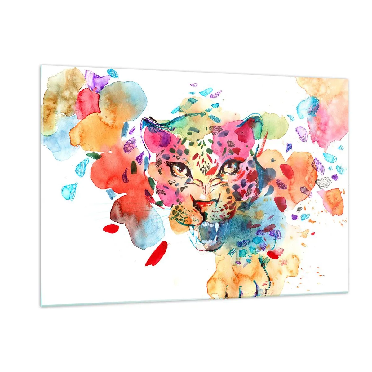 Billede på glas - Skønheden og udyret - 120x80 cm