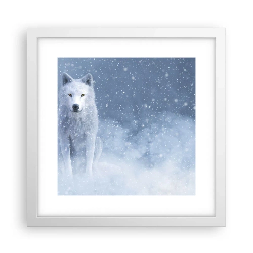 Plakat i hvid ramme - I vinterens ånd - 30x30 cm