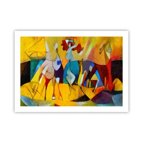 Plakat - Sol - liv - glæde - 70x50 cm