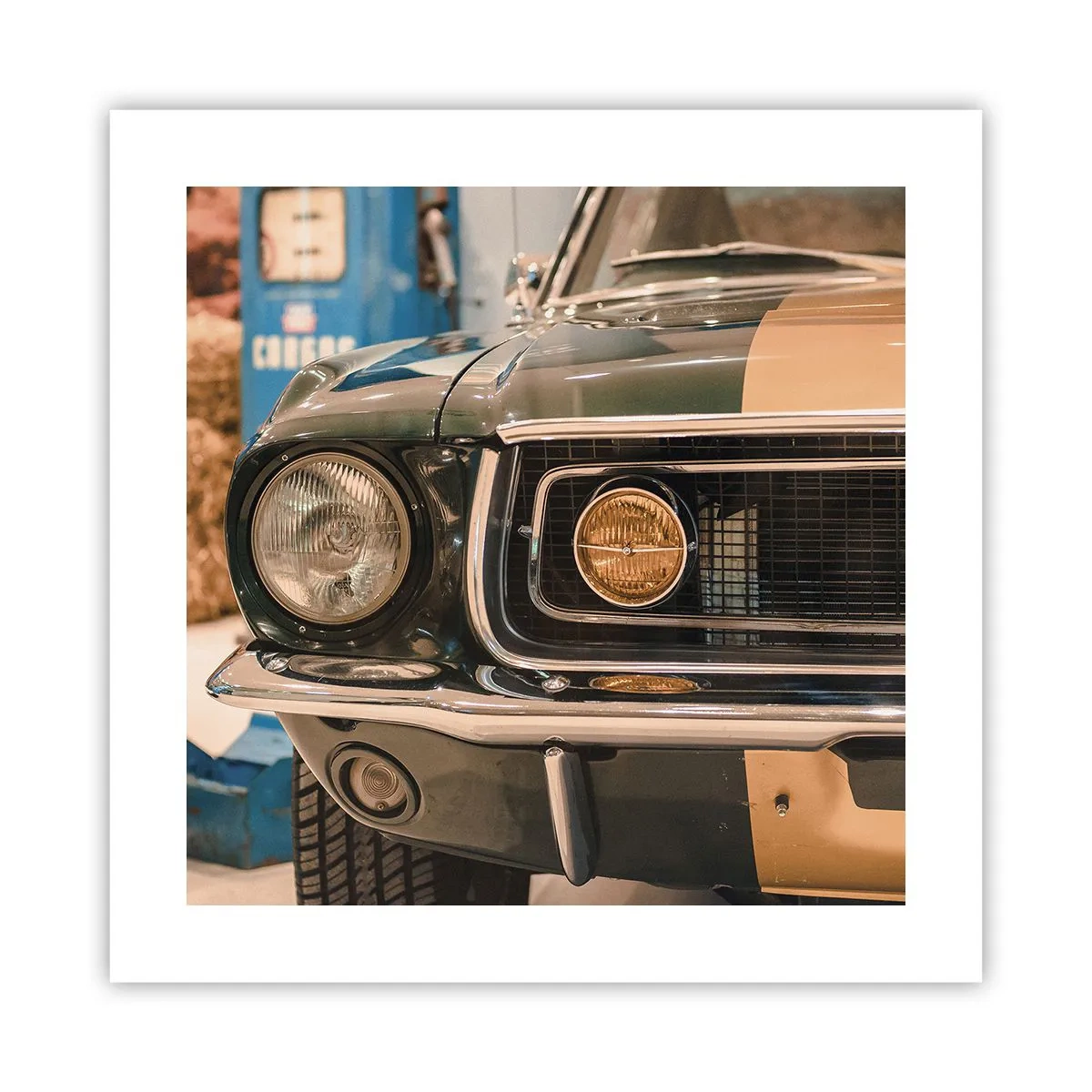 Plakat - Møde med en legende - 40x40 cm