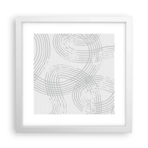 Plakat i hvid ramme - Der er ingen lige vej - 30x30 cm