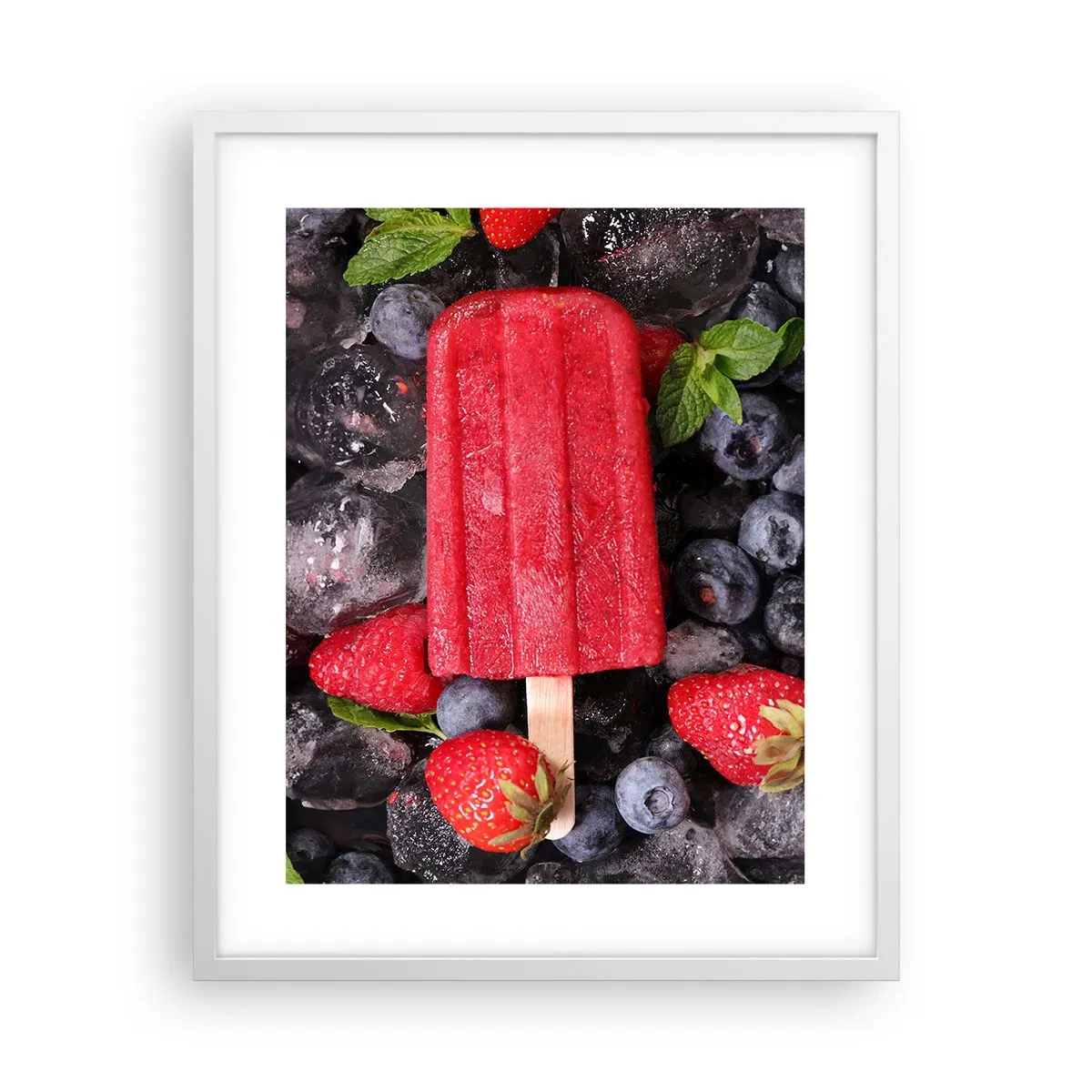 Plakat i hvid ramme - En smag af varm sommer - 40x50 cm