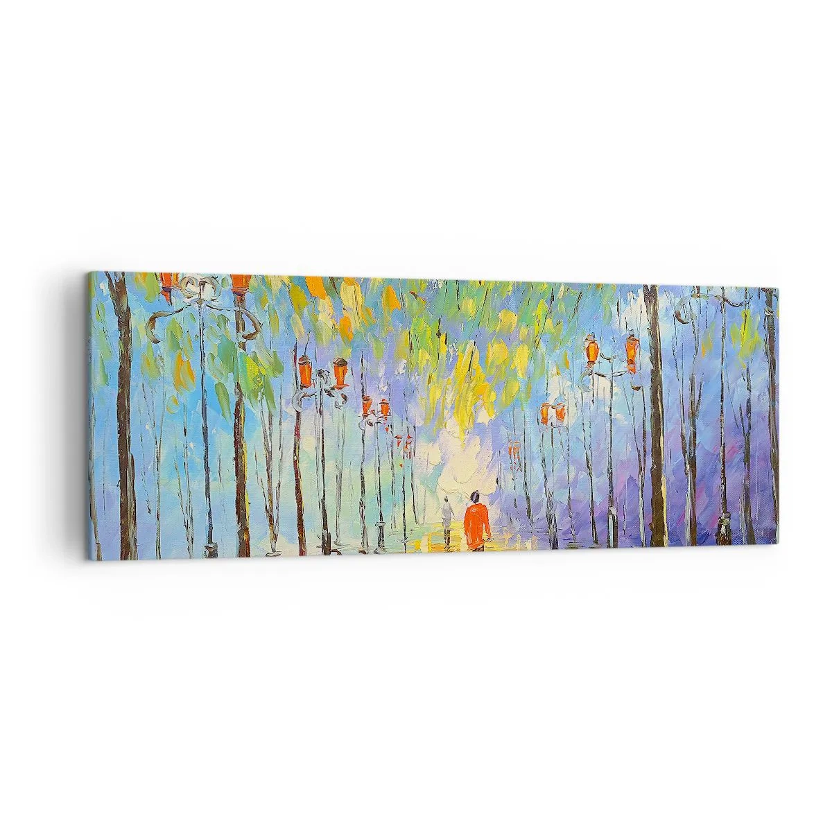 Lærredstryk - Billede på lærred - Nattens sang om regnen - 140x50 cm