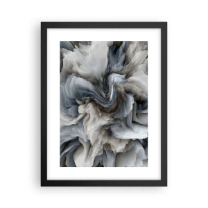 Plakat i sort ramme - Sten og blomst - 30x40 cm