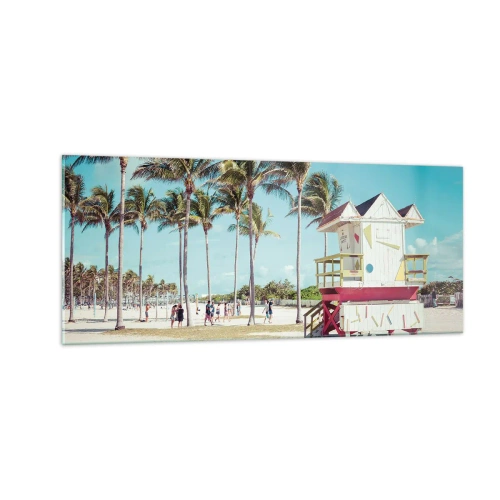 Billede på glas - En smuk dag foran dig - 100x40 cm