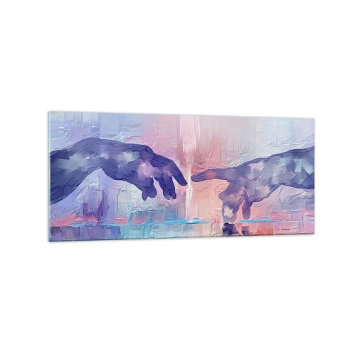 Billede på glas - Den guddommelige gnist af liv - 120x50 cm