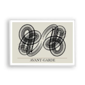 Plakat i hvid ramme - Det kom ud spontant - 100x70 cm