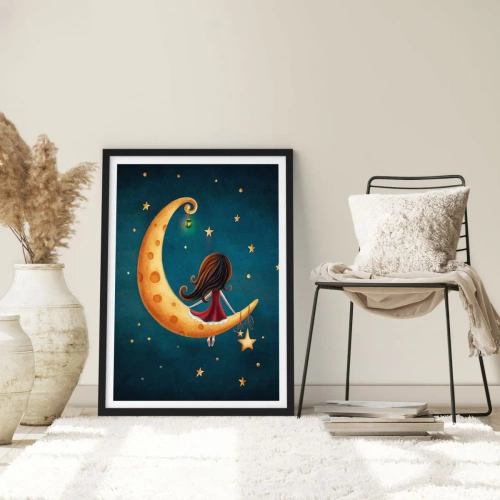 Plakat i sort ramme - Der var engang... - 50x70 cm
