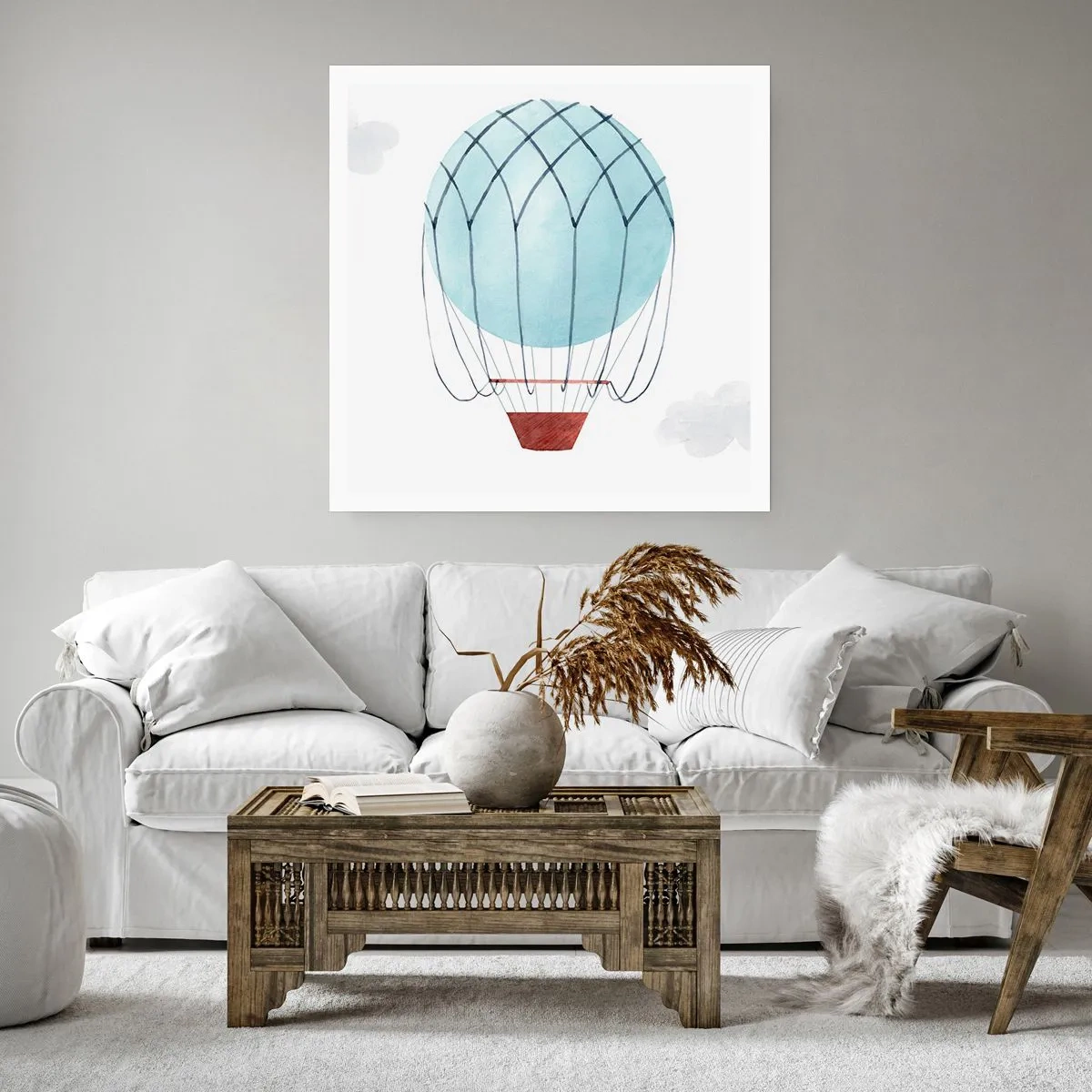 Plakat - Alt i skyerne - 60x60 cm