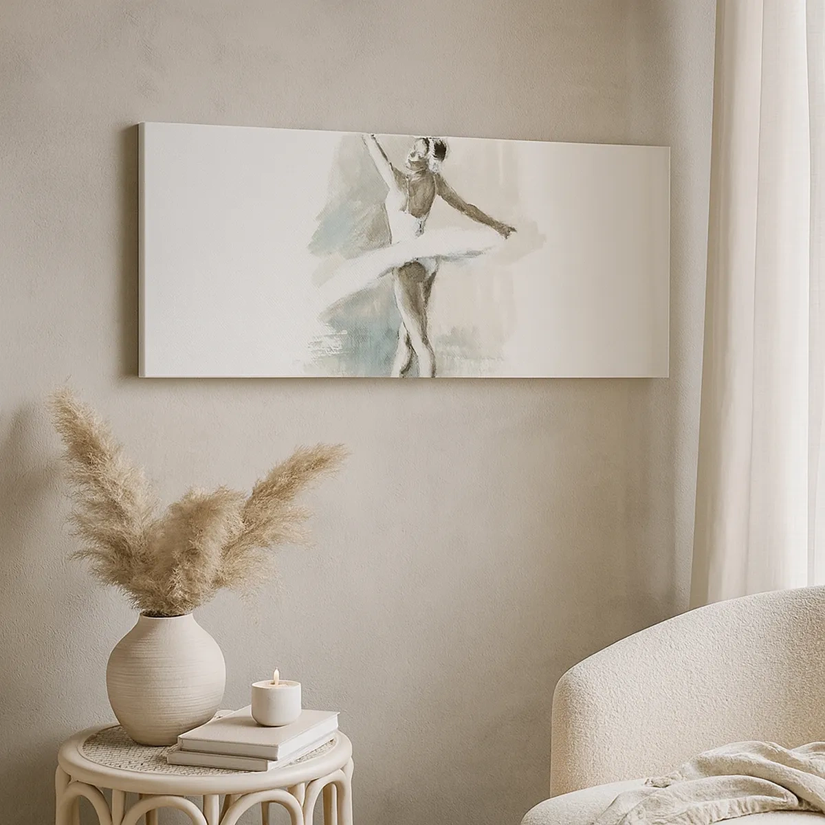 Lærredstryk - Billede på lærred - Fortryllet til en svane - 30x30 cm