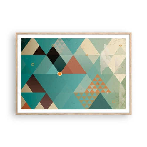 Plakat i ramme af lyst egetræ - Enhed af mangfoldighed, mangfoldighed af enhed - 100x70 cm