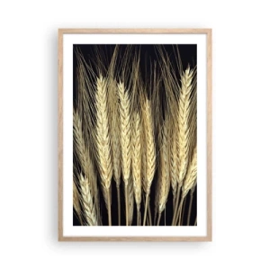 Plakat i ramme af lyst egetræ - Rustik magi - 50x70 cm