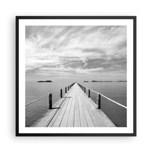 Plakat i sort ramme - Eller måske en rejse... - 60x60 cm