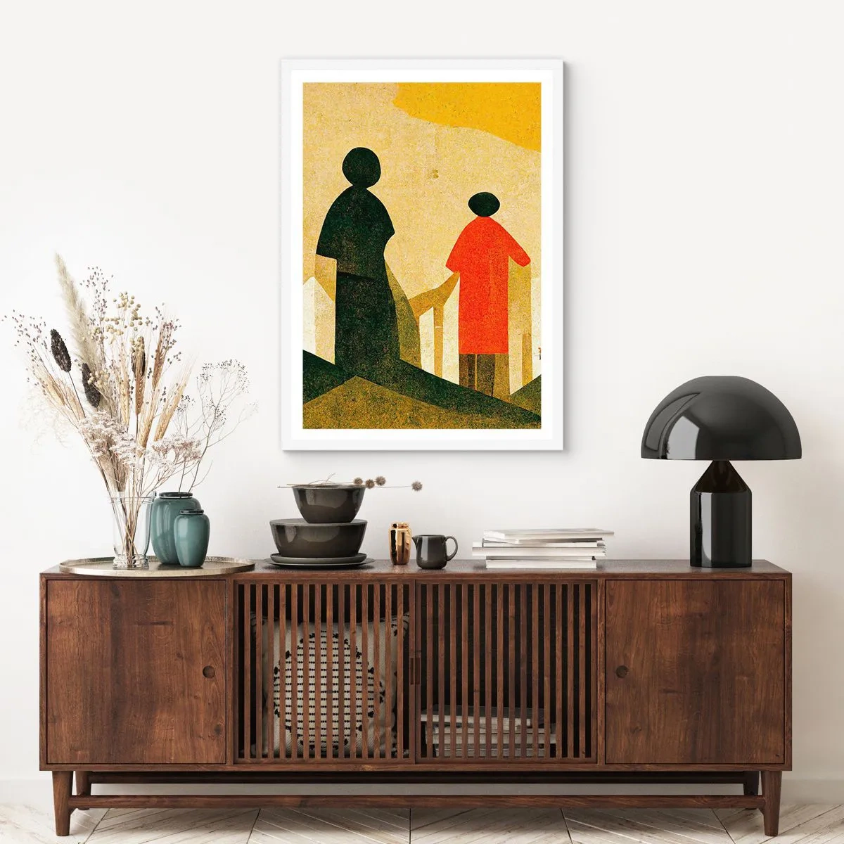 Plakat i hvid ramme - Stadig langt væk - 50x70 cm