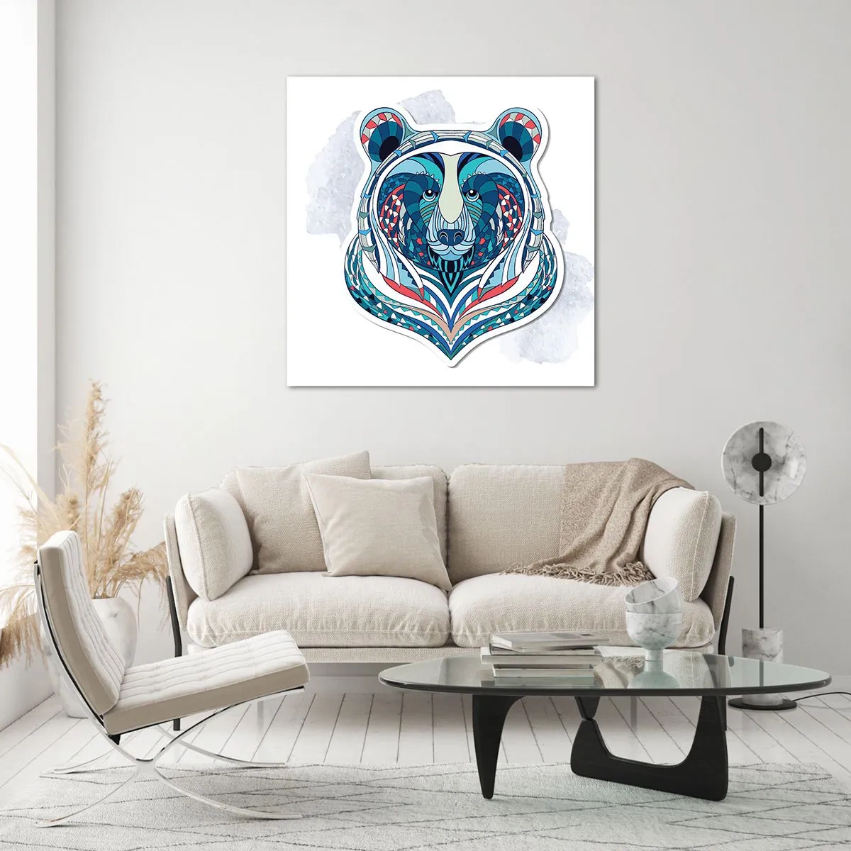 Billede på glas - Eviva Grønland! - 70x70 cm