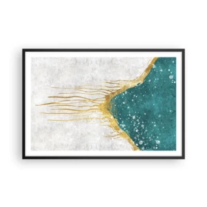 Plakat i sort ramme - Gyldent tidevand - 91x61 cm