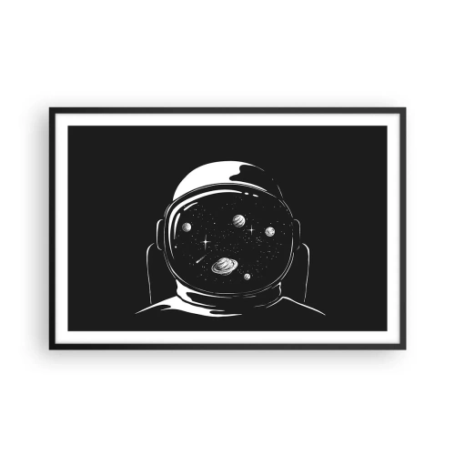 Plakat i sort ramme - Flot udsigt - 91x61 cm