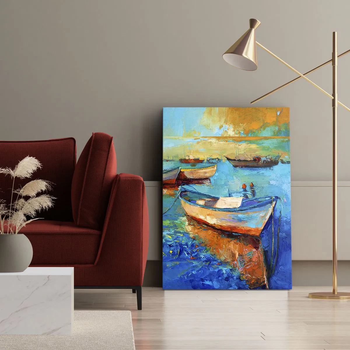 Lærredstryk - Billede på lærred - I den sydlige bugt - 50x70 cm