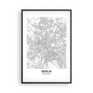 Plakat i sort ramme - Berlins blomst - 61x91 cm