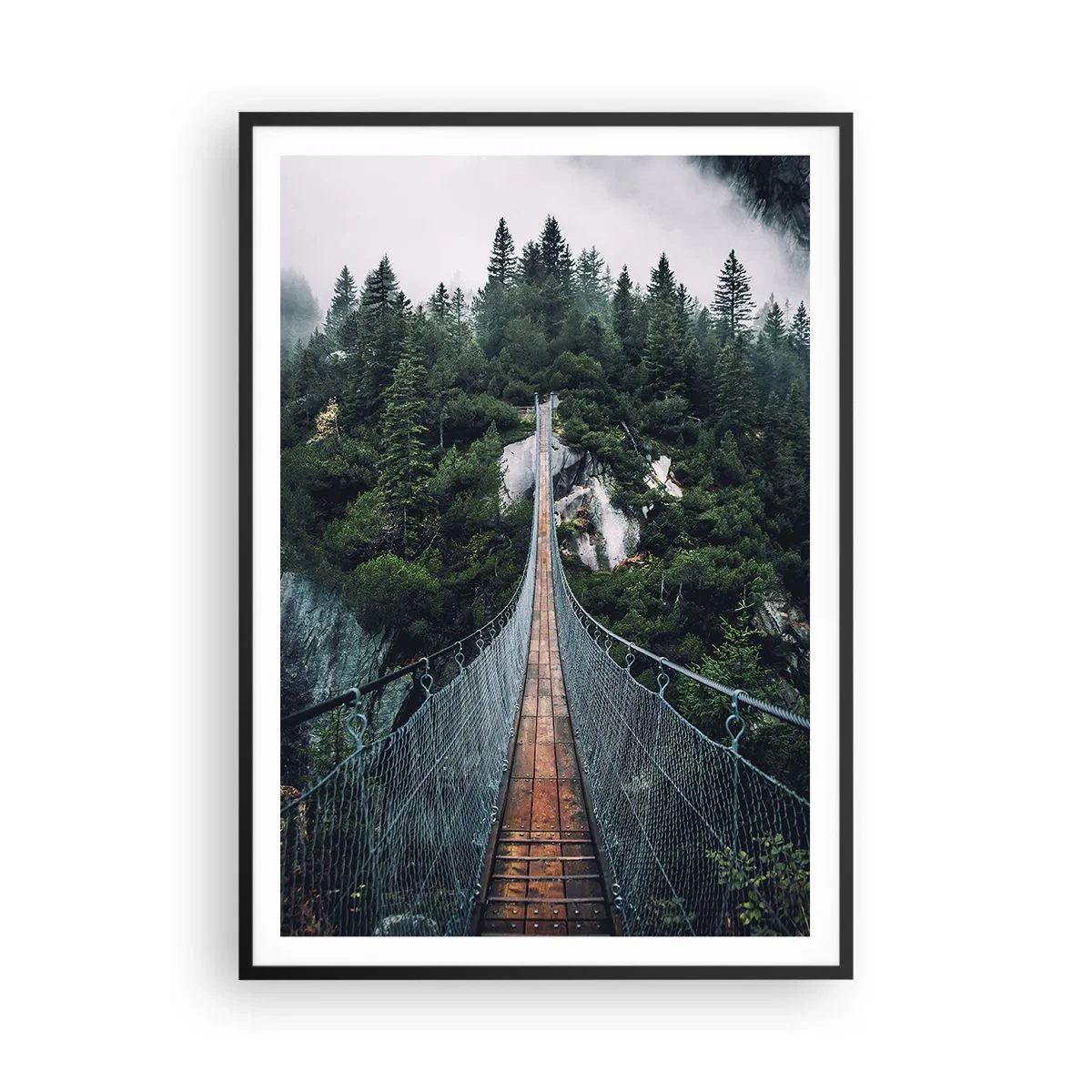 Plakat i sort ramme - Kun for ørne - 70x100 cm