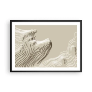 Plakat i sort ramme - Kunstens topografi - 70x50 cm