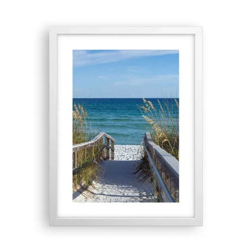 Plakat i hvid ramme - I solen, i vinden - 30x40 cm