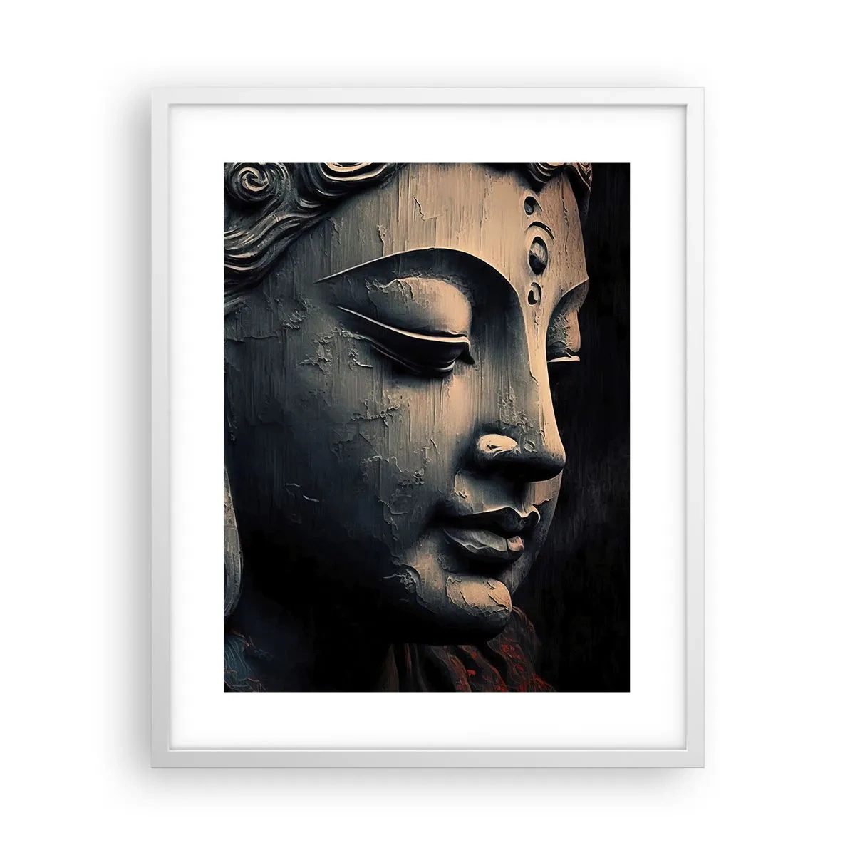Plakat i hvid ramme - I pagt med verden - 40x50 cm