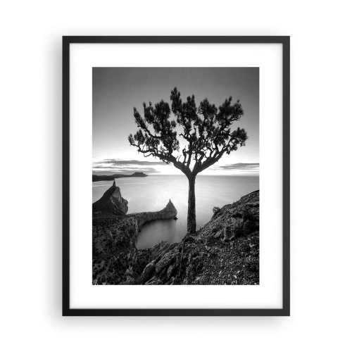 Plakat i sort ramme - Fred hele vejen til horisonten - 40x50 cm