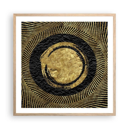 Plakat i ramme af lyst egetræ - Glamour-komposition - 60x60 cm