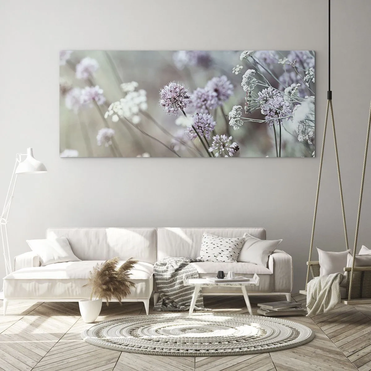 Billede på glas - Søde filigranurter - 100x40 cm