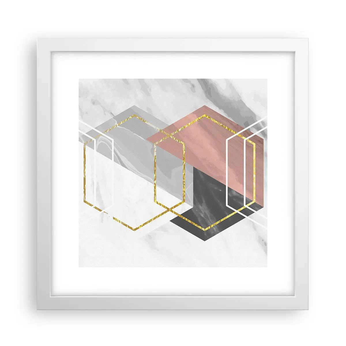 Plakat i hvid ramme - Kædesammensætning - 30x30 cm