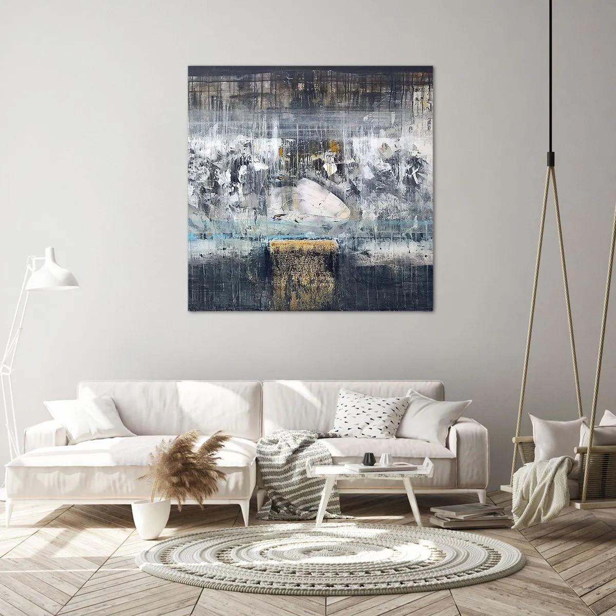 Lærredstryk - Billede på lærred - Som på is, som på fortovet - 40x40 cm