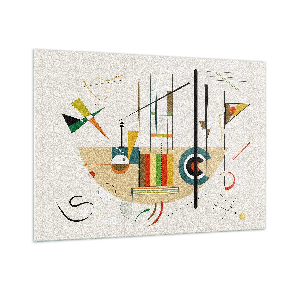 Billede på glas - Og verden griner - 100x70 cm