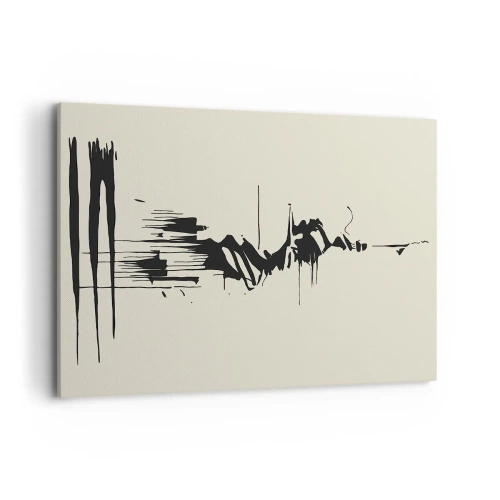 Lærredstryk - Billede på lærred - Skyndsom abstraktion - 100x70 cm