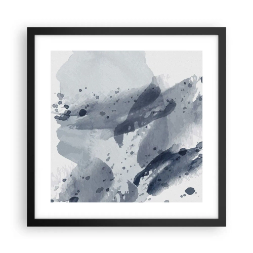 Plakat i sort ramme - En undersøgelse af vandets natur - 40x40 cm