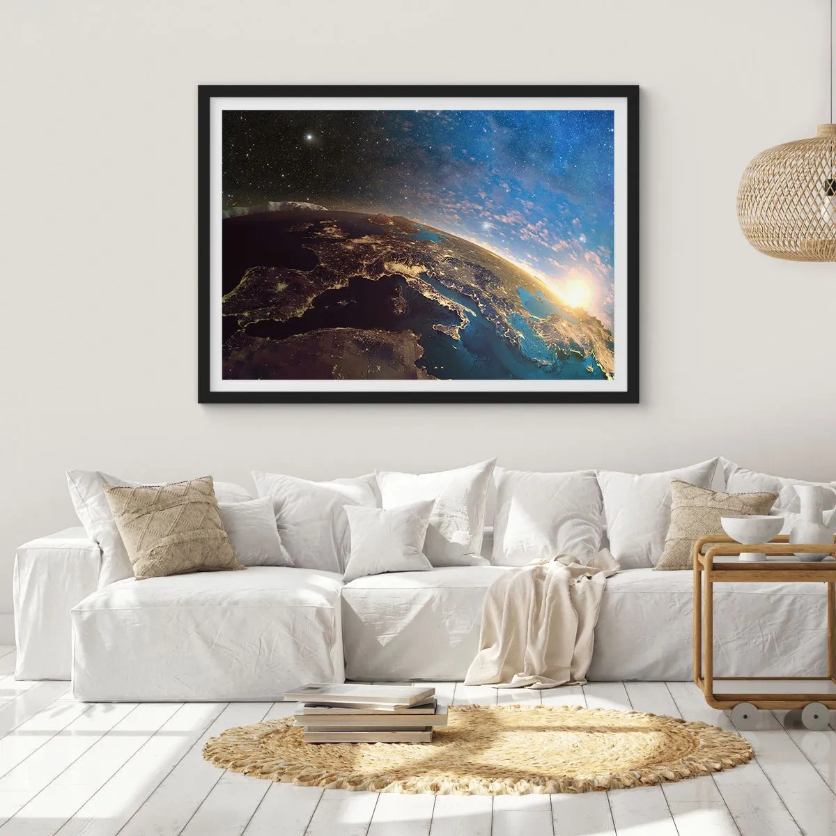 Plakat i sort ramme - Lad os se på hinanden på afstand - 50x40 cm