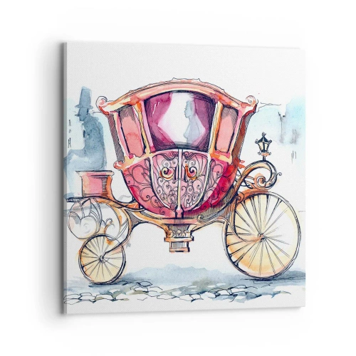 Lærredstryk - Billede på lærred - Til brylluppet eller til ballet? - 70x70 cm