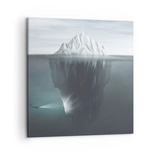 Lærredstryk - Billede på lærred - Undervands-mysterium - 50x50 cm