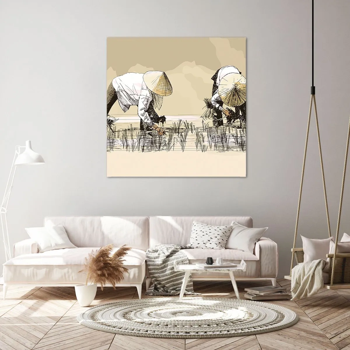Lærredstryk - Billede på lærred - God høst - 40x40 cm