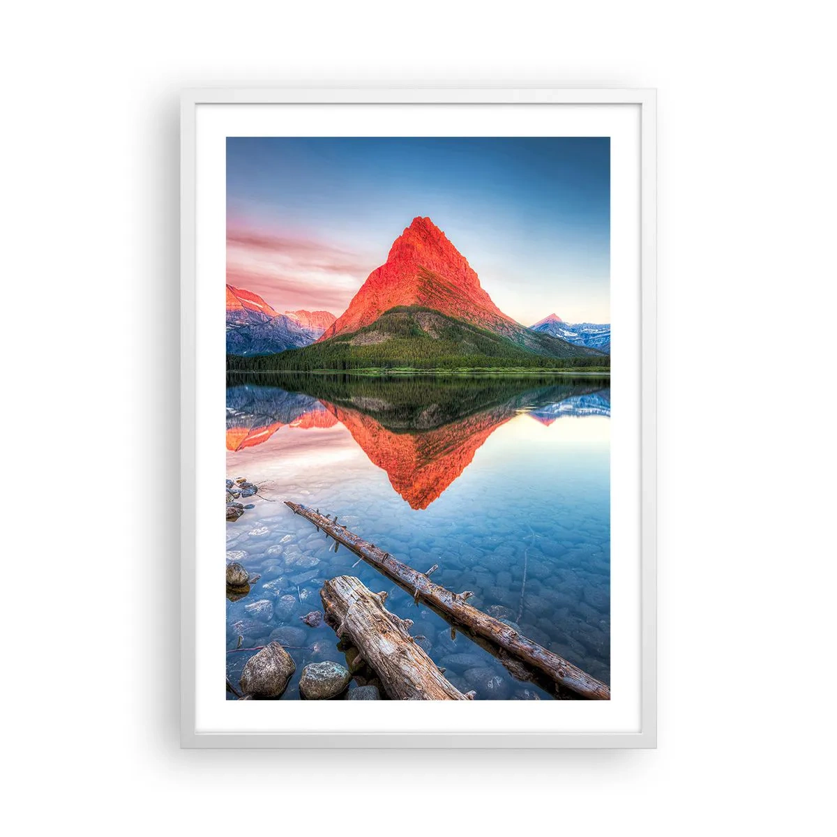 Plakat i hvid ramme - Varme og kulde - 50x70 cm