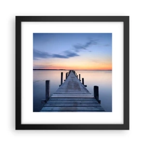Plakat i sort ramme - Den rolige skumringstid - 30x30 cm