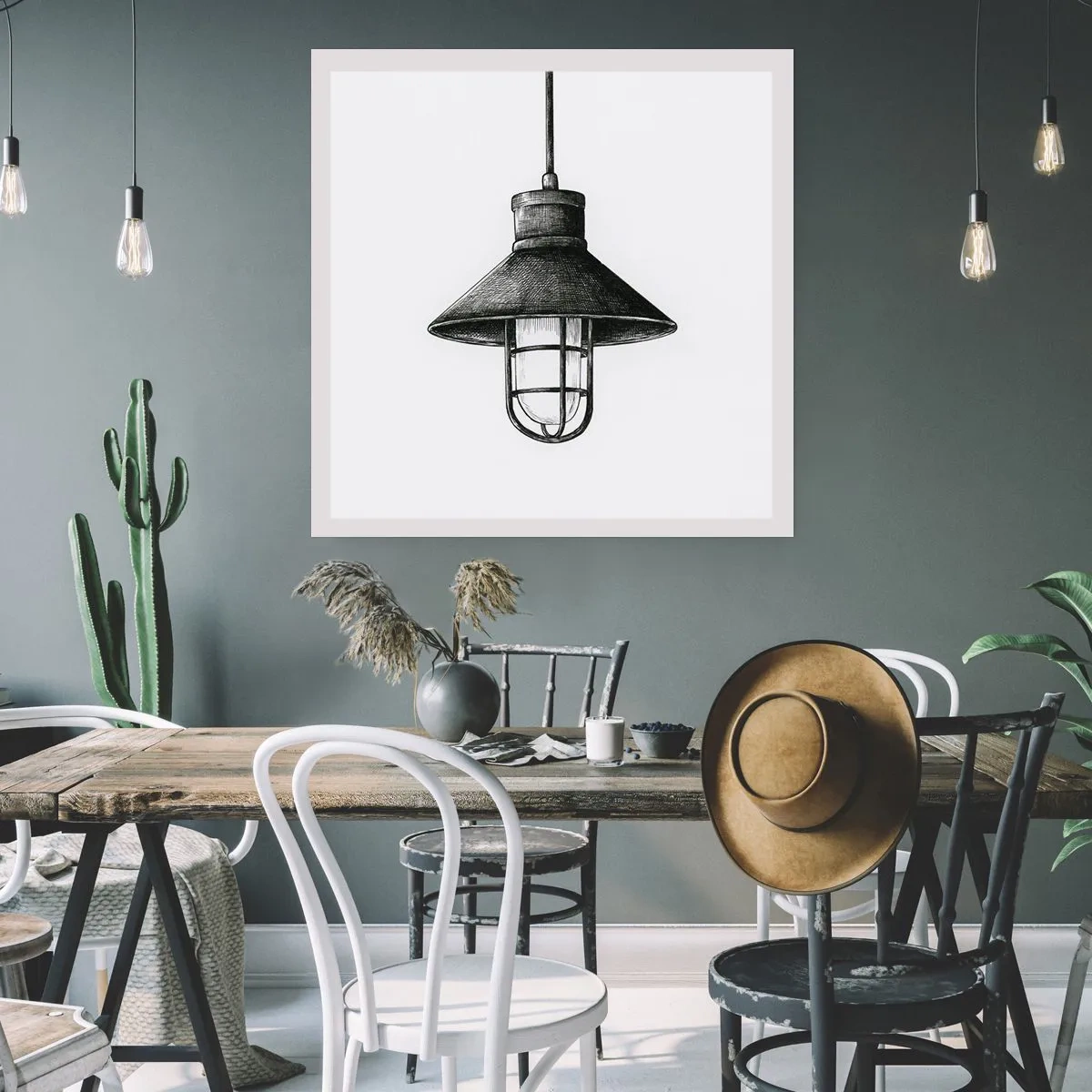 Plakat - Som for mange år siden... - 60x60 cm